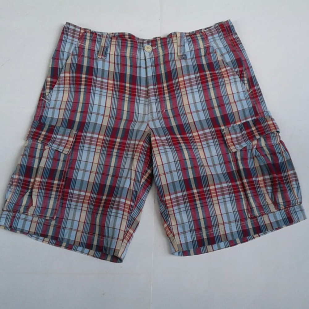 Polo Jeans Company Plaid Cargo Shorts